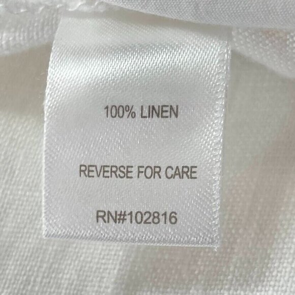 Garnet Hill 100% Linen Pleat Detail Trouser Pant White Size 18 - Picture 8 of 9